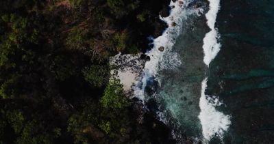 Ocean and Cliff birds eye-view